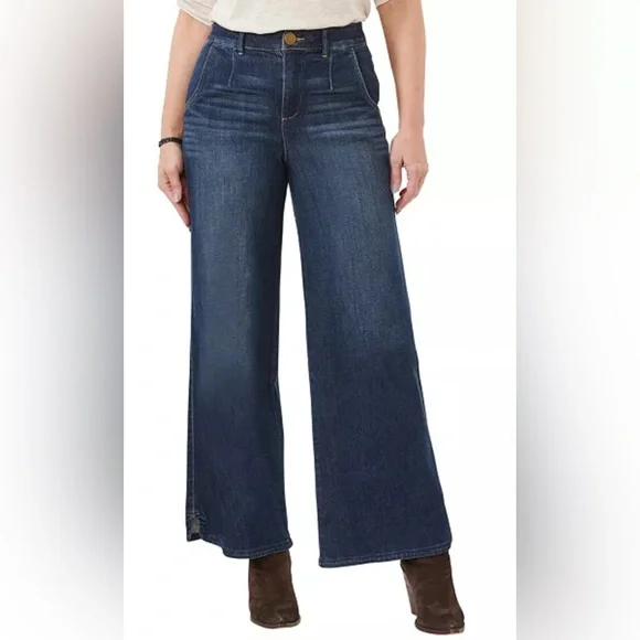 Democracy Ab solution wide leg Blue Jeans - Picture 1 of 8